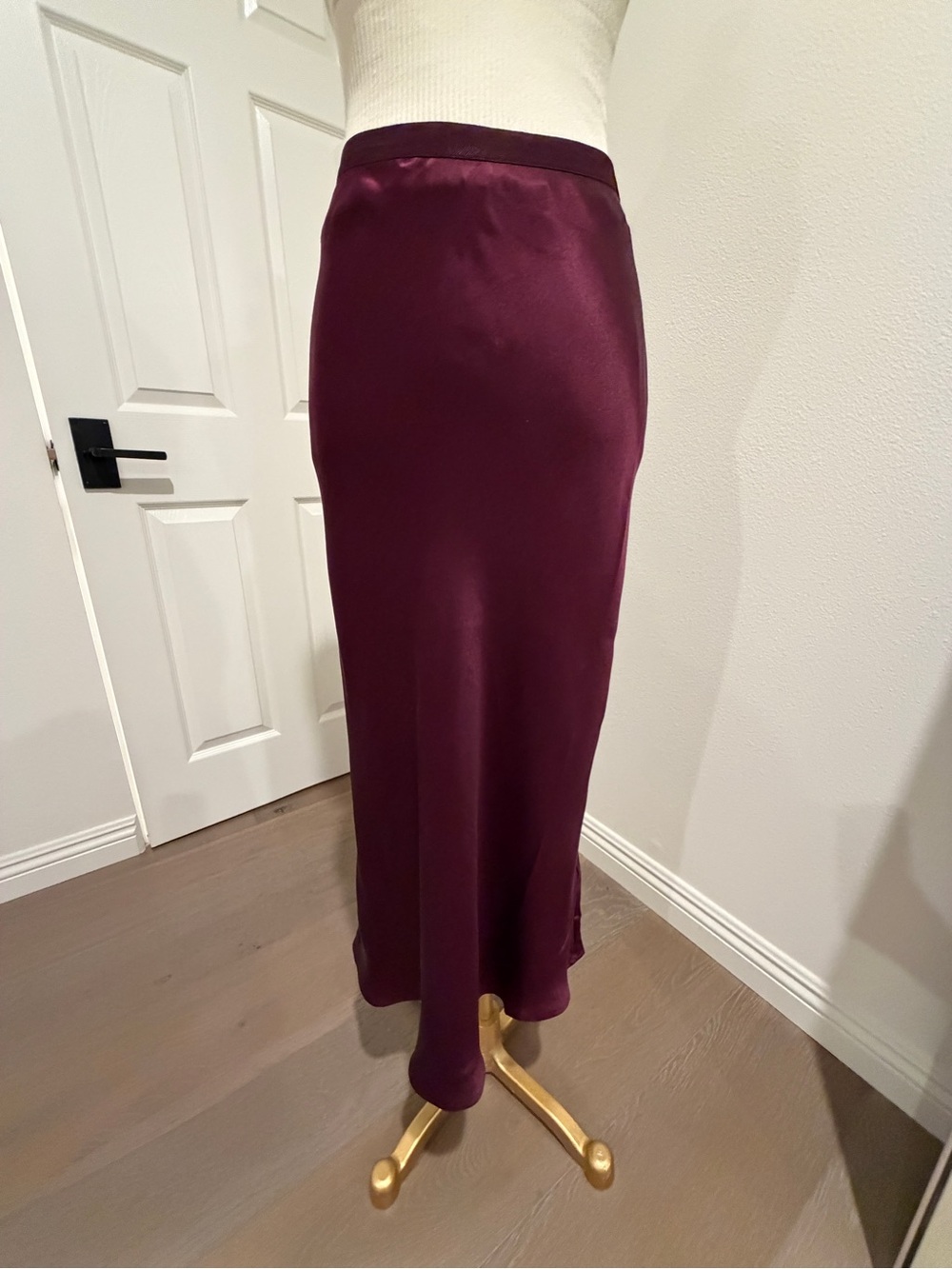 Anine Bing Silk Midi Skirt